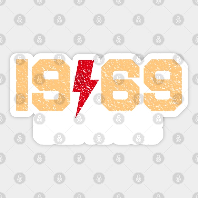 1969 Classic Rock 50th Birthday Sticker by BraaiNinja